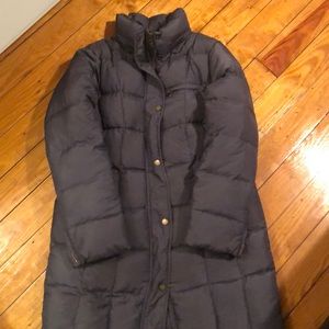 Gray knee length coat